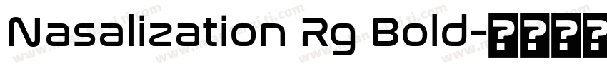 Nasalization Rg Bold字体转换